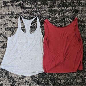 ZYIA Red and Gray Women's Tank Tops